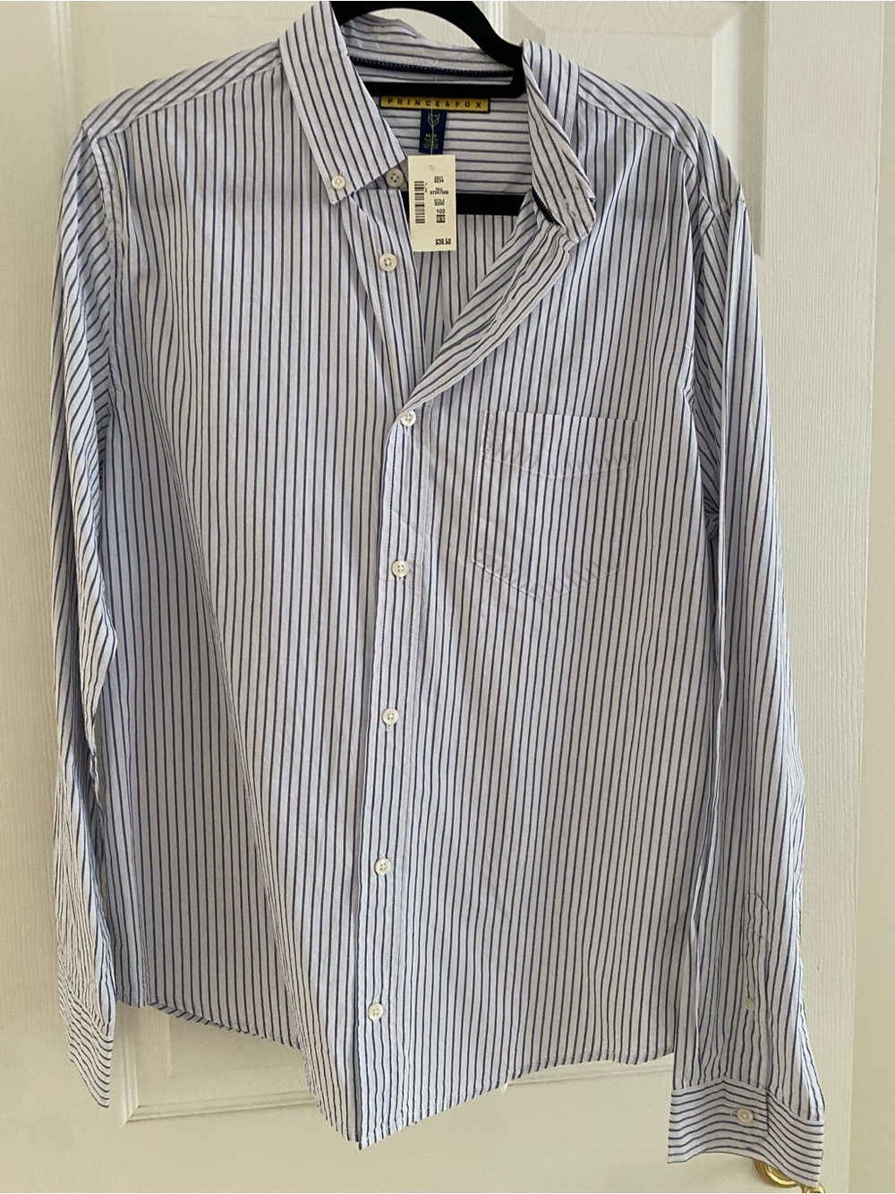 Prince & Fox Blue and White Striped Dress Shirt